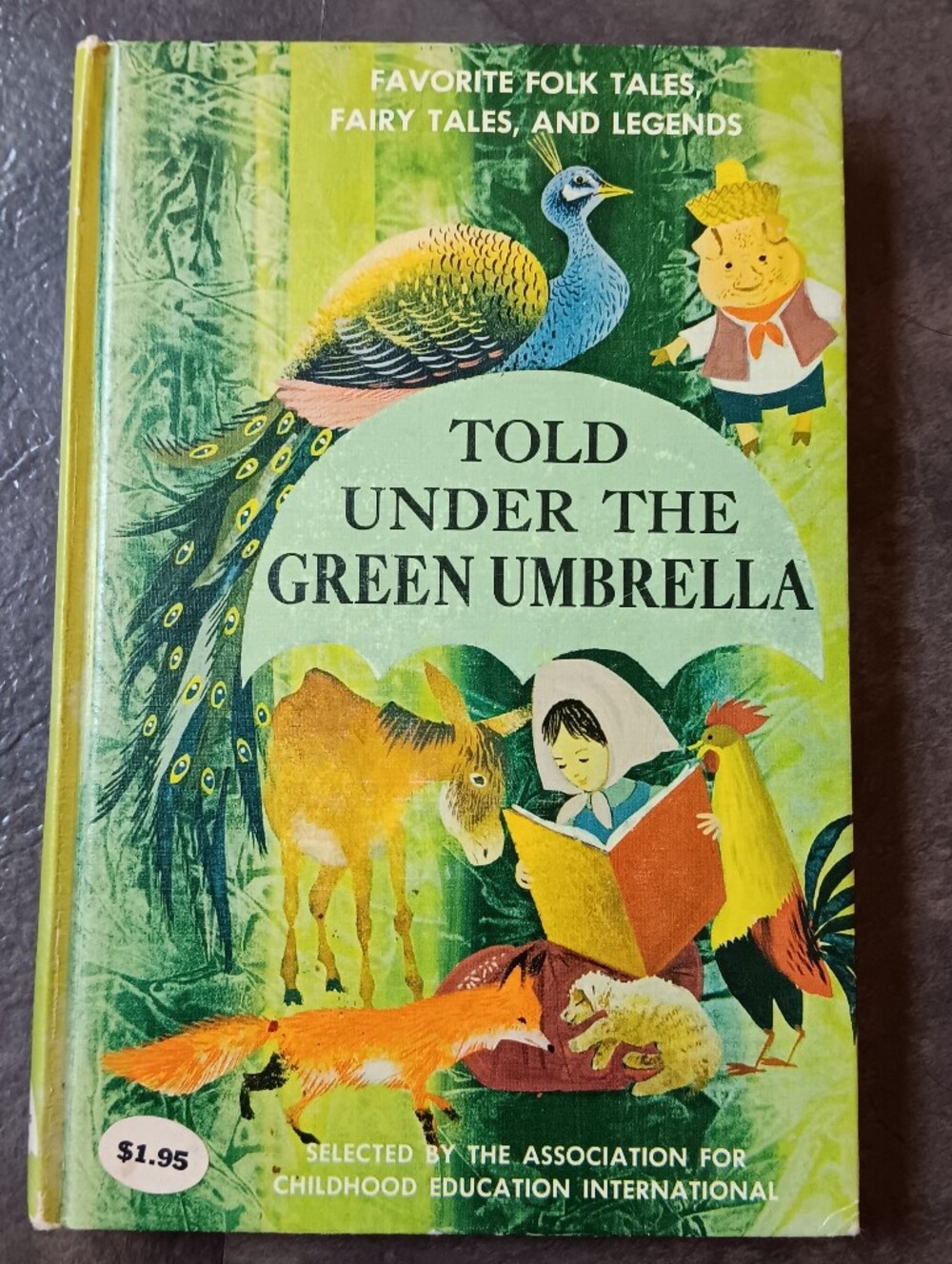 60s Fairycore 'Told Under the Green Umbrella' Fairy Tales Hardcover Cottage Book